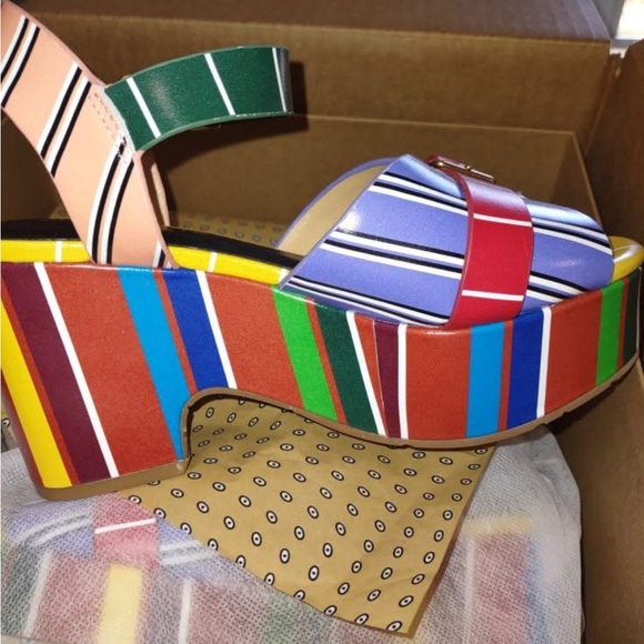 Charlotte Stone Colorful Striped Platform Sandals
New in box, never worn - Picture 4 of 4